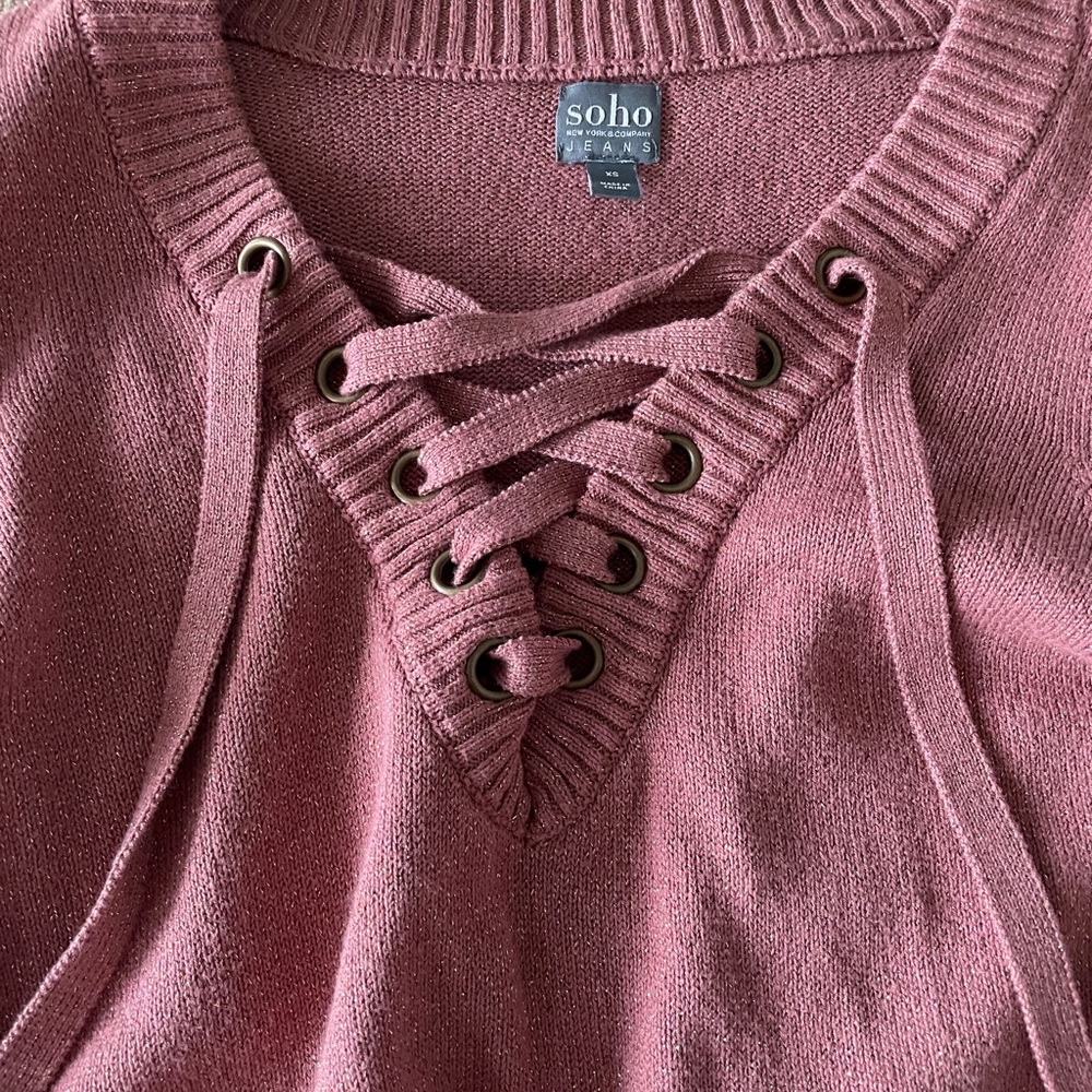 SOHO Jeans womens pullover in DARK PINK